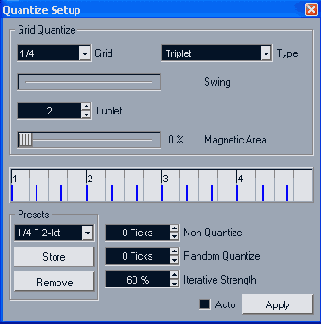 ���������� ���� Quantize Setup