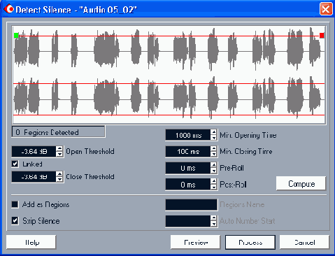 ���������� ���� Detect Silence