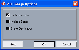 ���������� ���� MIDI Merge Options