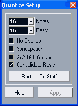 ���� Quantize Setup
