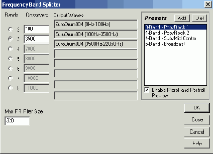 ������ Frequency Band Splitter � ���������