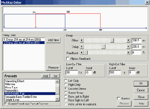 ������ Multitap Delay
