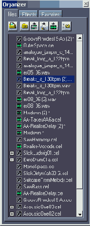 ������� Files � ����� ������ � �������