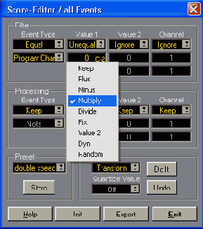 �������� ������� Value 1 Value 2 � ������ Processing
