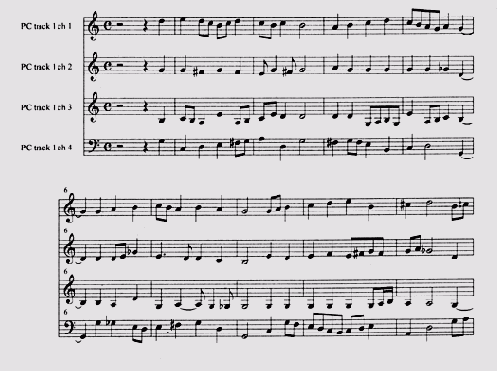 В этом приложении приводится партитура