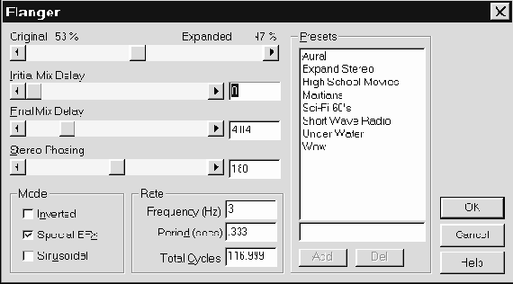 Flanger � �������� �������� ��������� �����