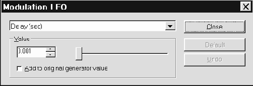 Modulation lfo � �������������� ���������