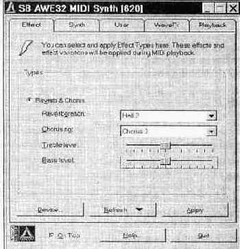 AWE Control Panel � ���������� ��������� �������� �����