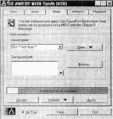 AWE Control Panel � ���������� ��������� �������� �����
