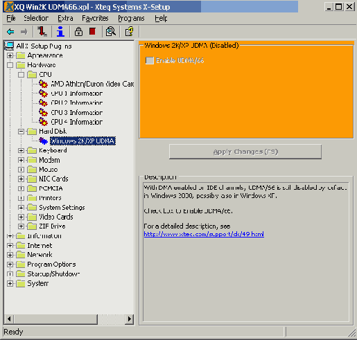 ����������� Windows 2000 � ������� ������� Xteq Systems X-Setup