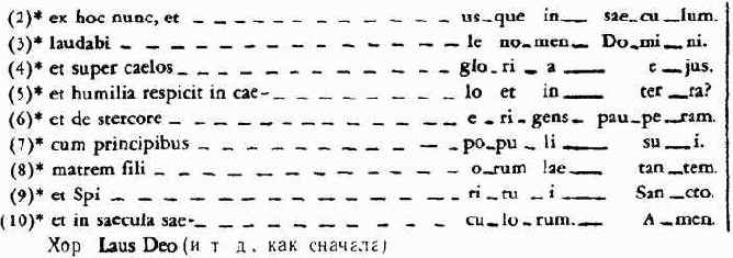 Григорианский хорал. Антифон