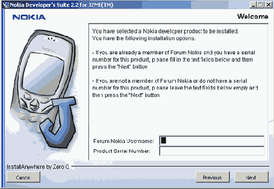 �������������� Nokia Developer's Suite for JE