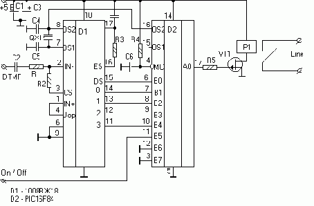 Преобразователь DTMF- DTMF / пульс.