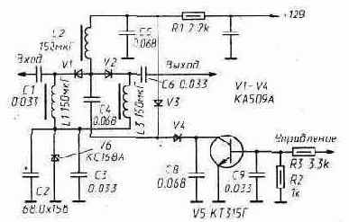 Управляемый делитель на p-i-n диодах.