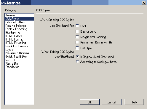 ���������� ��������� DreamWeaver �� ������ 