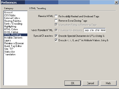 ���������� ��������� DreamWeaver �� ������ 