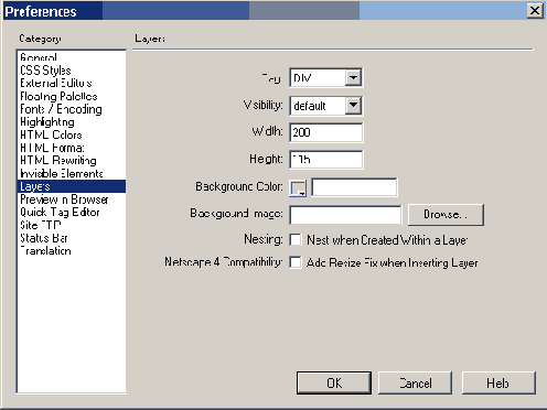 ���������� ��������� DreamWeaver �� ������ 
