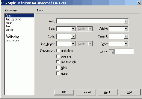 Определение стиля