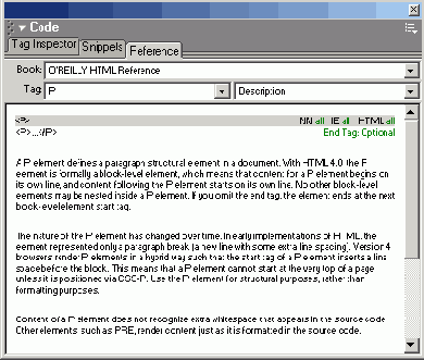 Справка по атрибуту color в панели Reference