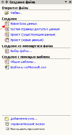 Создание баз данных в Microsoft Access