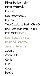 Размещение символов компонентов и электрических цепей