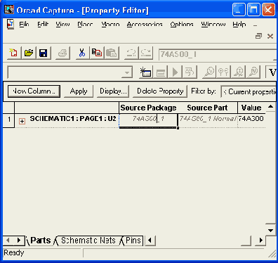 Размещение символов компонентов и электрических цепей