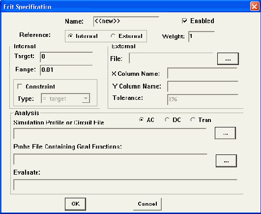 Программа параметрической оптимизации PSpice Optimizer