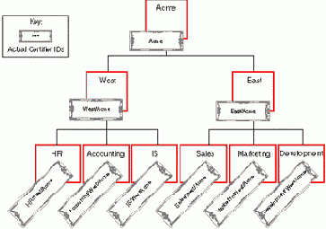 Создание схемы иерархических имен серверов и пользователей