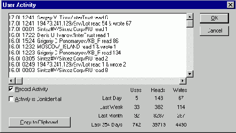��������� ������ Statistics