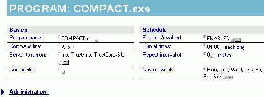 ������ ����������� ��������� Program � ����� �������� �����