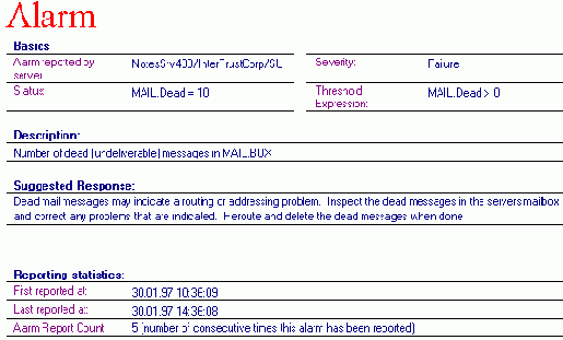 Statistics/Alarm Reporter - ������� ����� ���������� � ��������� ������