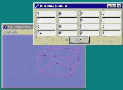 Вывод содержимого матрицы модели