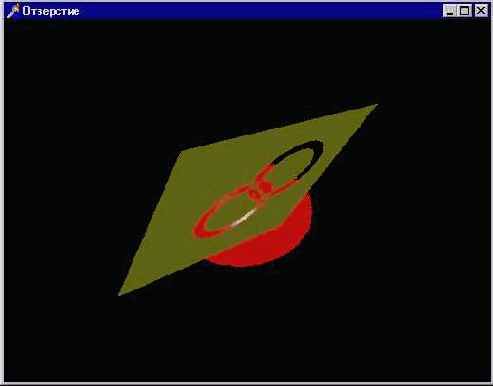 Теперь просверлены два отверстия, обратите внимание на их пересечения