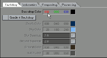 В окне Effects на вкладке Backdrop
