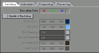 В окне Effects на вкладке Backdrop