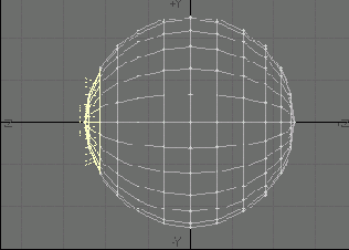 Отмените выделение полигонов в центре сферы