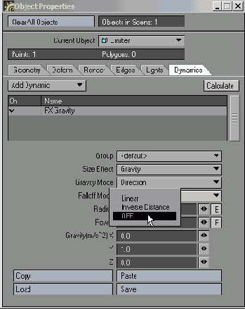 Инструмент FX_Gravity позволяет