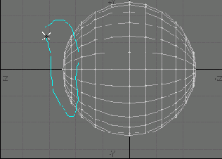 Используя правую кнопку мыши обведите лассо вокруг двух первых рядов полигонов