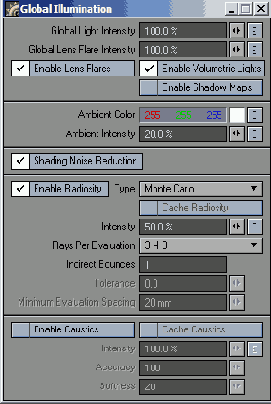 В окне Lights Properties настройте