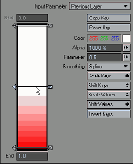 Выберите белый цвет для маркера в центре градиента