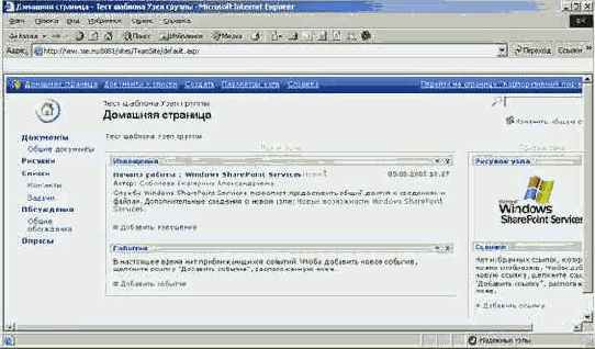 Шаблон Узел группы