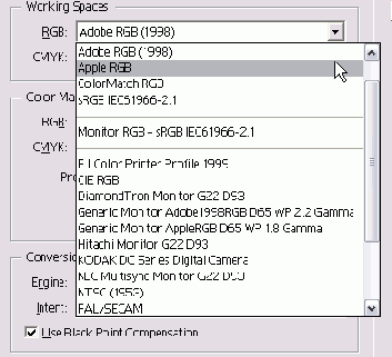 ���� Working Space RGB ��������