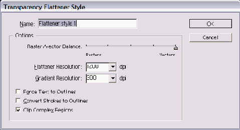 ���������� ���� Transparency Flattener