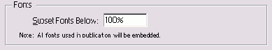 ���� Subset Fonts Below �������