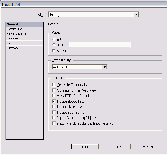 ���������� ���� Export PDF ������������