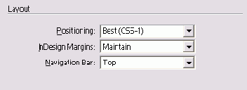 ��������� Layout ����������� ���� Export HTML