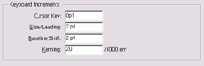 ���� Keyboard Increments ��������� Units & Increments