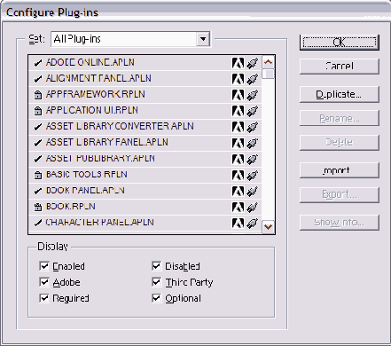 ���������� ���� Configure Plugins