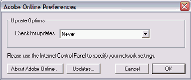 ���������� ���� Adobe Online Preferences