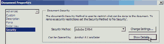 Просмотр разрешений на электронную книгу